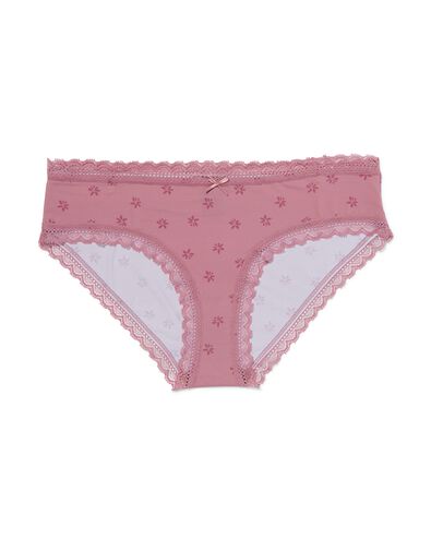dames hipster micro met kant  oudroze
