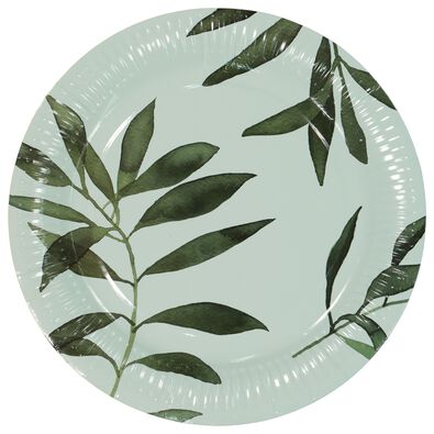 papieren borden - &Oslash;22.5 cm - plant - 8 stuks