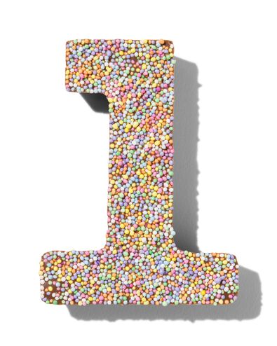 chocolade feestcijfer 1 met discodip