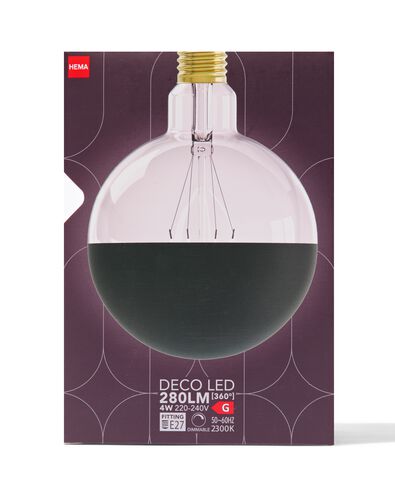 led globe kopspiegel zwart E27 4W 280lm g125
