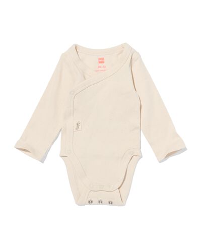 newborn meegroei overslagromper rib stretch ecru