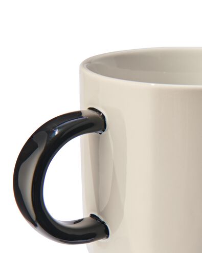 mok aardewerk wit/zwart 350 ml - S