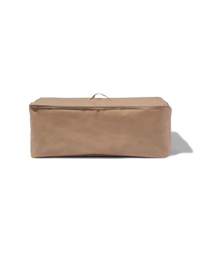 canvas mand met rits 37x55x20 beige