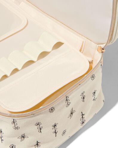 beautycase met organizer 17x25x15 bloemen