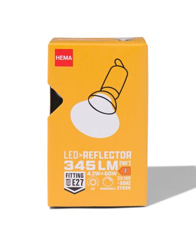 led reflector clear E27 4.2W 345lm dim