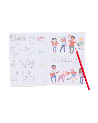kleur en leerboek ik leer rekenen 5+