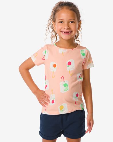 kinder t-shirt met fruit roze