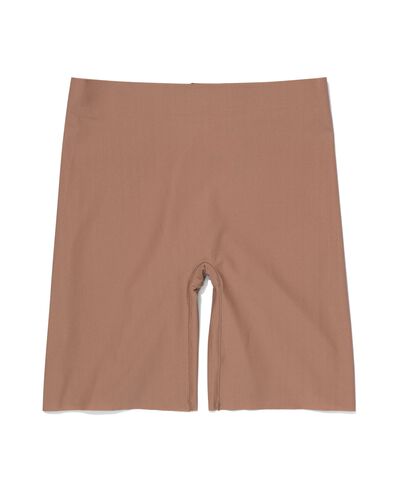 medium corrigerende biker hoge taille middenbruin