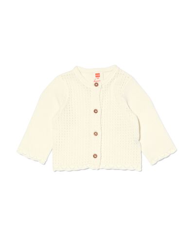 newborn vest ajour gebroken wit