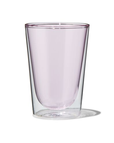 dubbelwandig glas 350ml roze