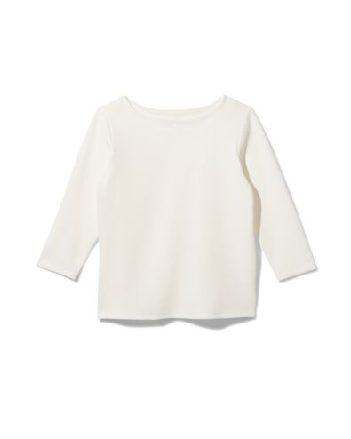 dames t-shirt Kacey structuur wit