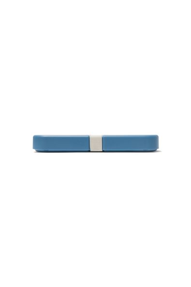 platte lunchbox XL met elastiek blauw