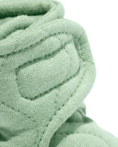newborn sloffen gewatteerd lichtgroen