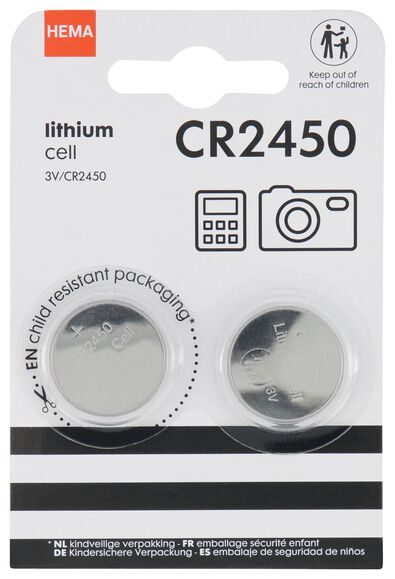 CR2450 lithium batterijen - 2 stuks