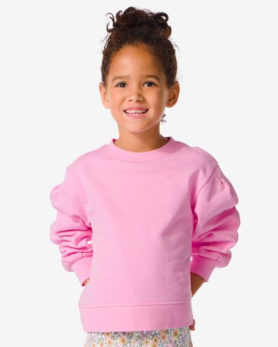 kindersweater met ballonmouw lichtroze