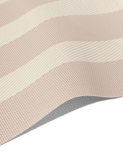 placemats geweven plastic 35x45 beige met strepen - 2 stuks