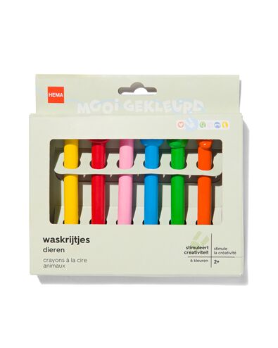 waskrijtjes dier - 6 stuks