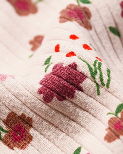 baby shirt rib bloemen ecru
