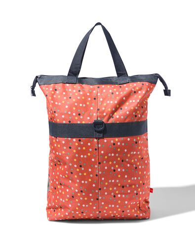fietstas 20L 51x34x12 gerecycled stippen