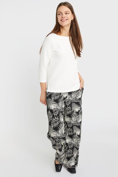 dames t-shirt Kacey structuur wit