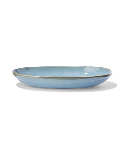 ovale schaal 30cm Porto reactief glazuur blauw