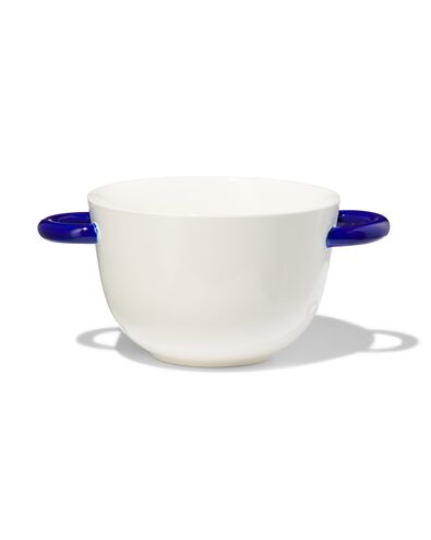 kom &Oslash;13.5cm Tafelgenoten new bone wit met blauw