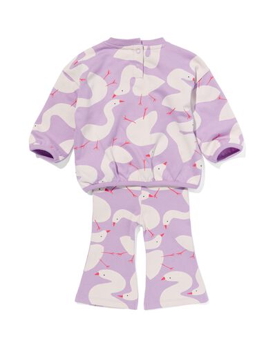 baby kledingset sweater en flared legging gans paars