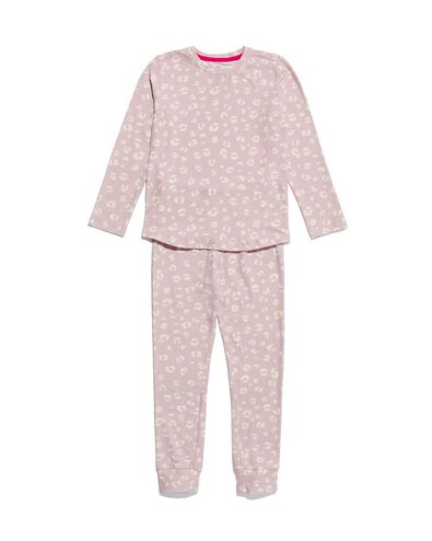 kinder pyjama micro animal lila
