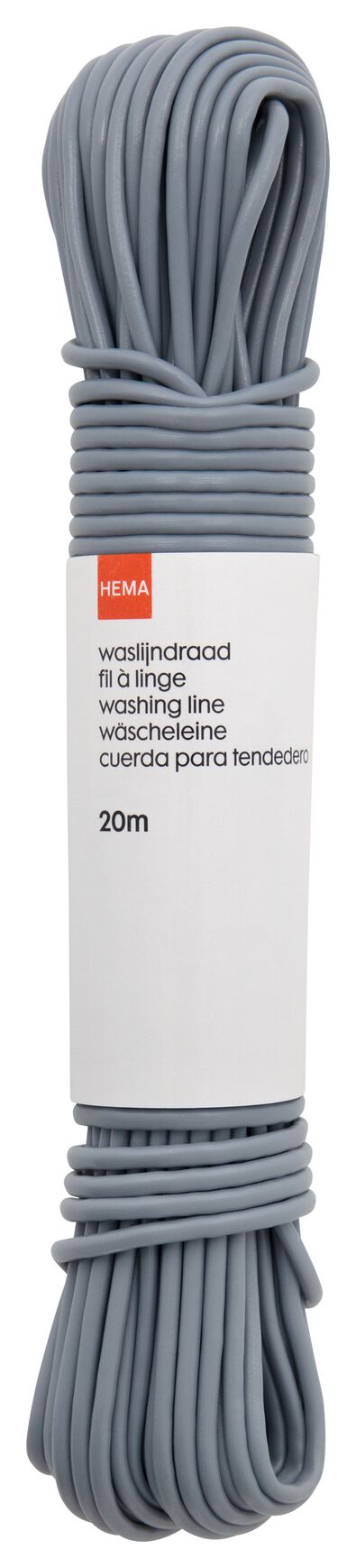 waslijndraad 20 meter blauwgrijs