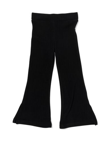 kinderlegging flared rib zwart