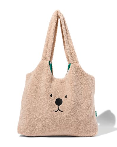 shopper teddy met snuitje XL 32x45cm