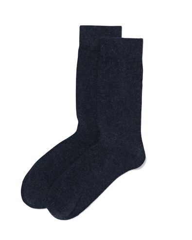 herensokken wol - 2 paar donkerblauw