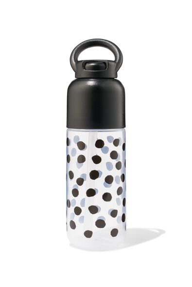 waterfles met rietje stippen 300ml