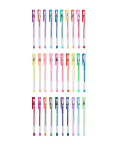 gelpennen glitter/neon/metallic - 30 stuks