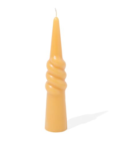 conische kaars met een twist &Oslash;4.5x21 geel