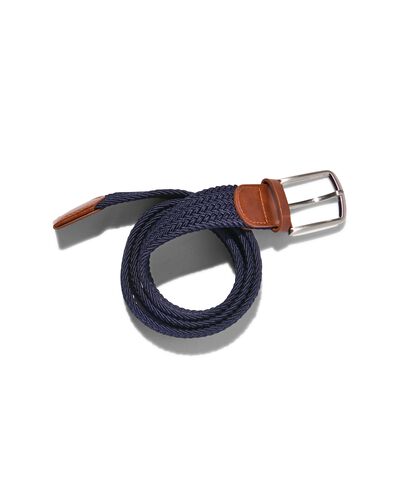 gevlochten elastische heren riem 3.5cm zwart