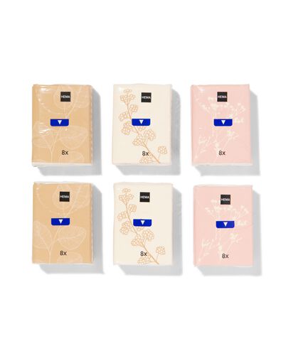 zakdoekjes 4-laags mini - 6x8 stuks