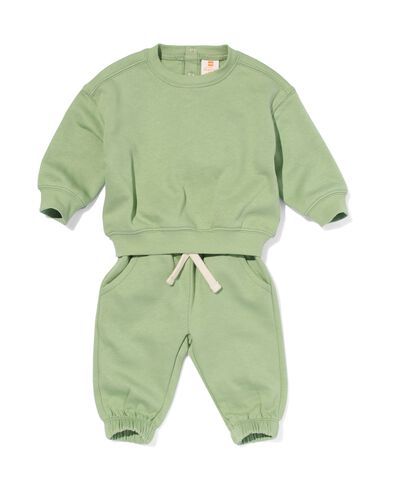 baby kleding sweatset groen