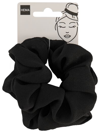 scrunchies stof zwart - 2 stuks