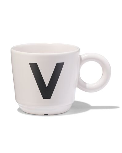 aardewerk mok 280ml letter V