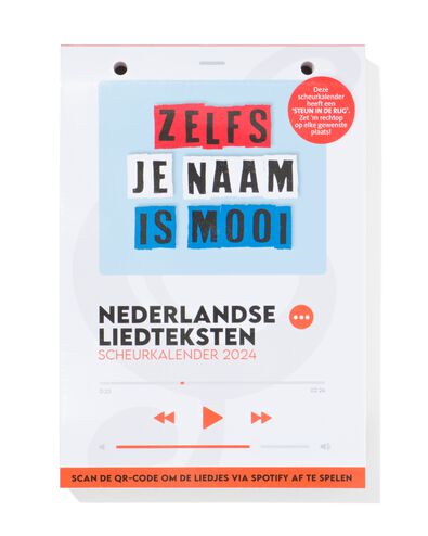 scheurkalender 2024 Nederlandse liedteksten