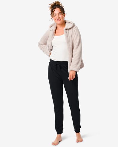 dames lounge sweatbroek katoen zwart
