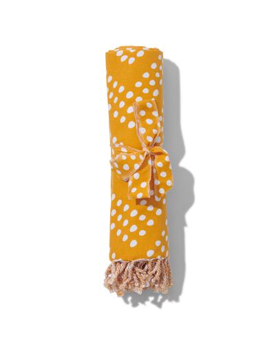 hamamdoek 160x180 stip oranje/wit