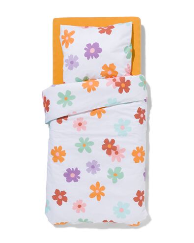 peuter dekbedovertrek zacht katoen 120x150 bloemen