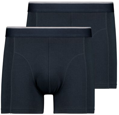 lange heren boxers zacht katoen - 2 stuks donkerblauw