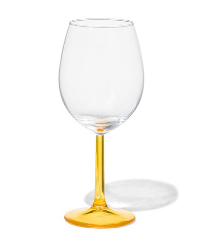 wijnglas 430ml glas met geel