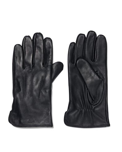 heren handschoenen met touchscreen leer zwart