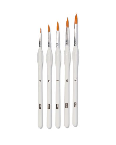 schilderpenselen met ronde punt - 5 stuks