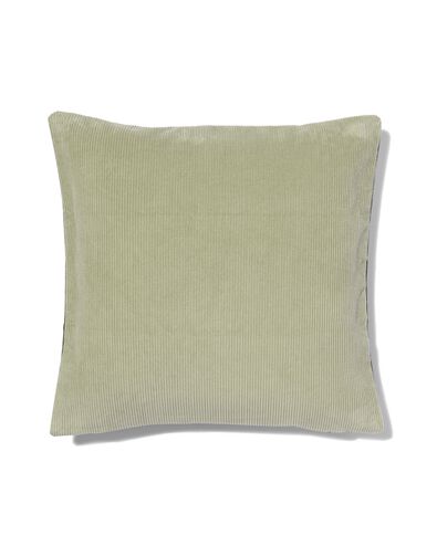 kussenhoes groen met ribbels 40x40