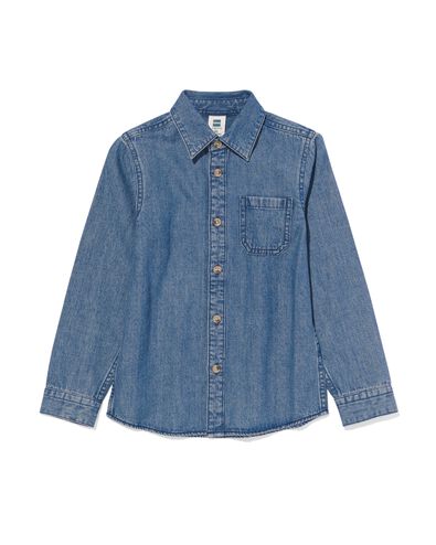 kinder denim overhemd blauw